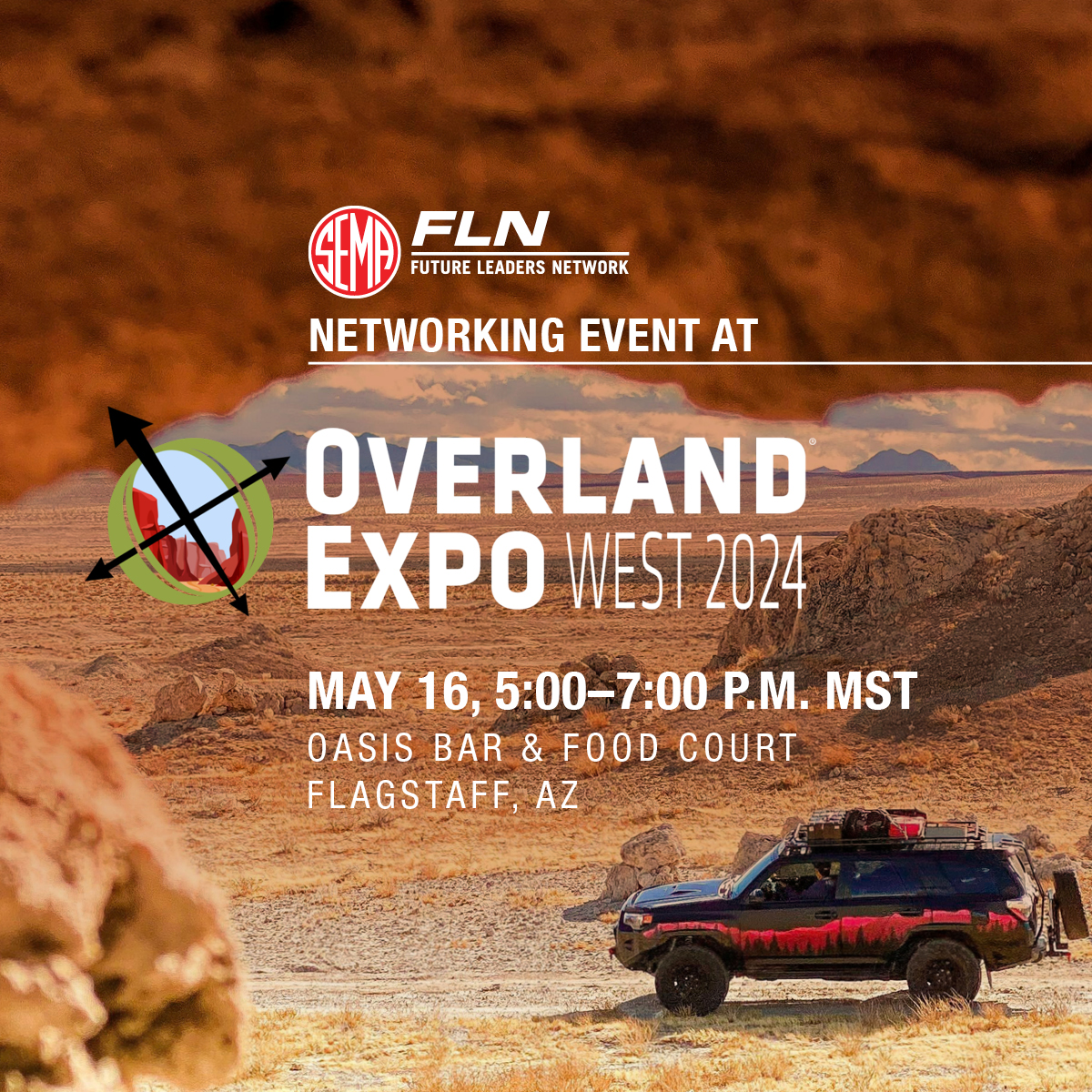Join Us: FLN Networking Mixer at Overland Expo West on May 16 2024 5:00-7:00 PM