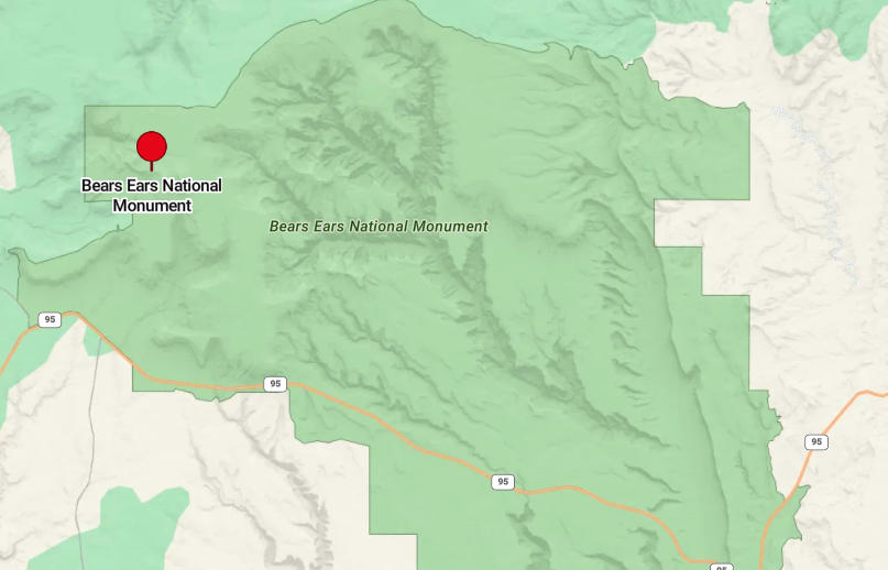 Map of Bear Ears National Monument