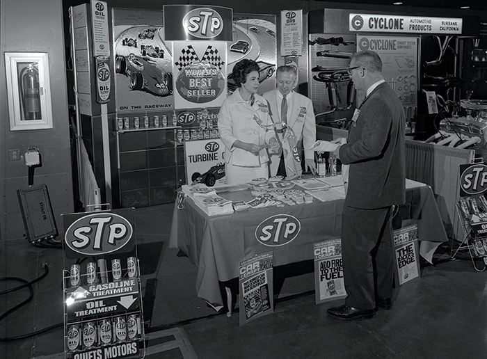 The STP Booth at the 1969 SEMA Show