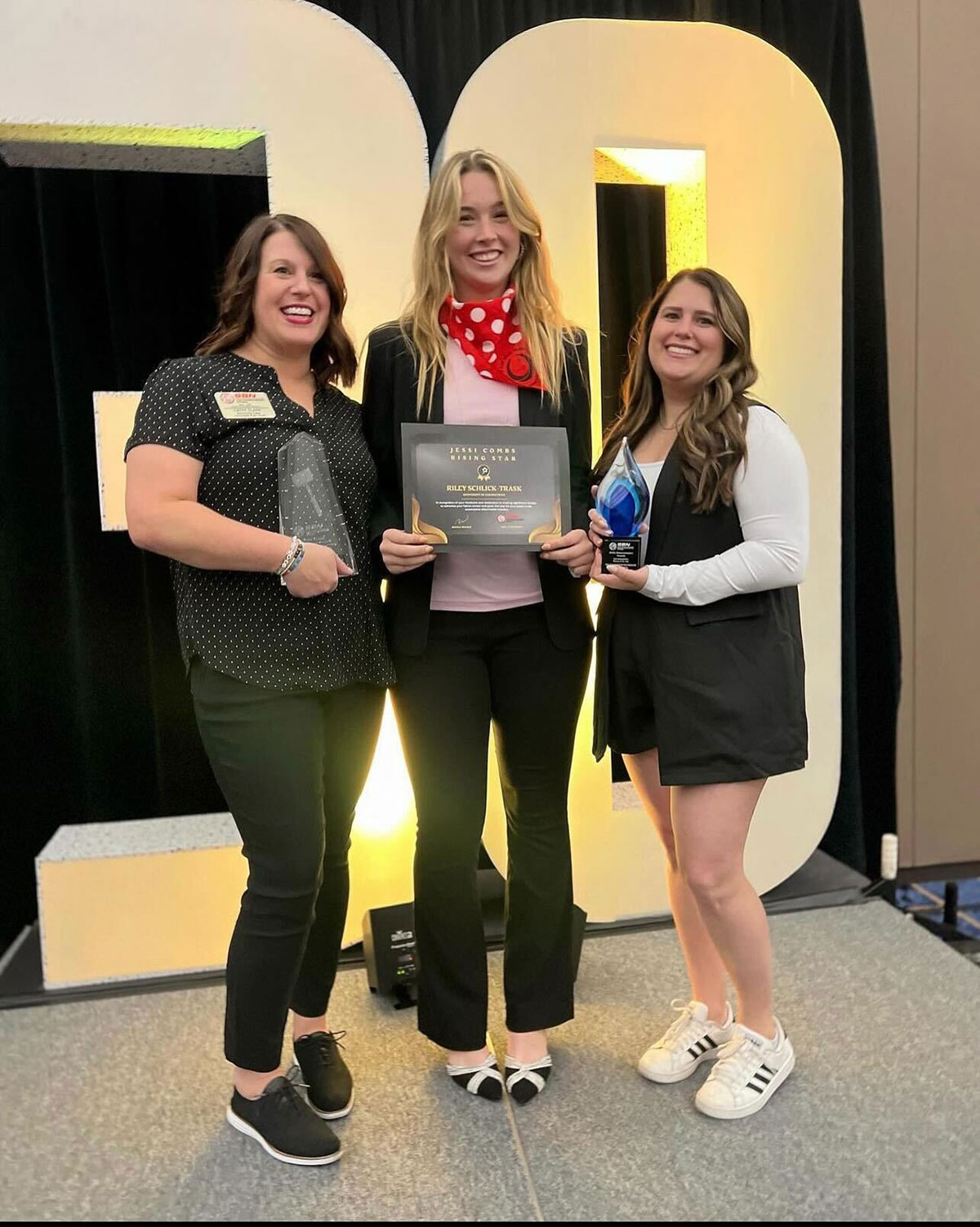 Cathy Clark, Riley Schlick, Missy Bourdeaux - #SheIsSEMA Woman of the Year and More Awarded at 2023 SEMA Show SBN Reception 