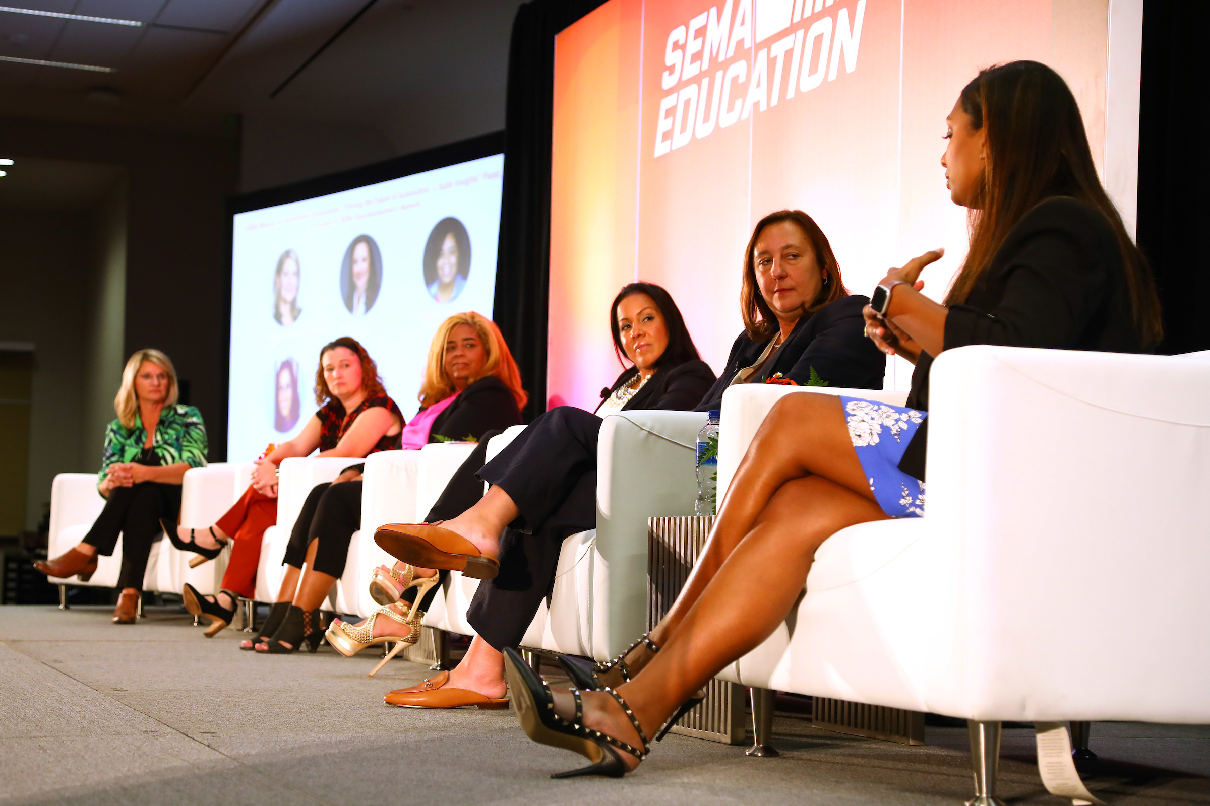 ICYMI: SEMA Women in Automotive Symposium Seminars Now Available On-Demand  - image of SEMA Education female panelists