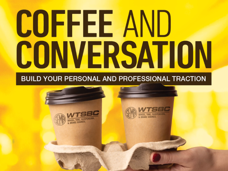 Coffee and Conversation - two coffee cups in a holder 