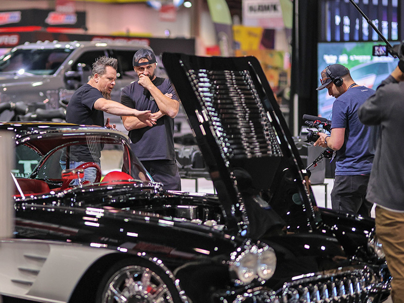 SEMA Live taping Dave Kindig and Kevdogg Schiele for 2025 SEMA Show promo