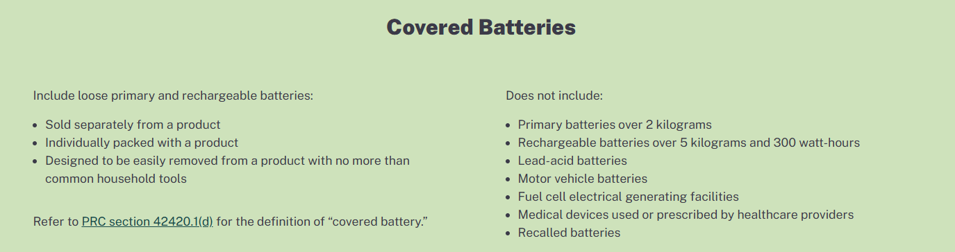 Battery Recycling list