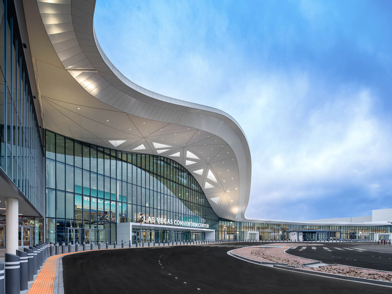 exterior of the Las Vegas Convention Center LVCC 2026 rendering new