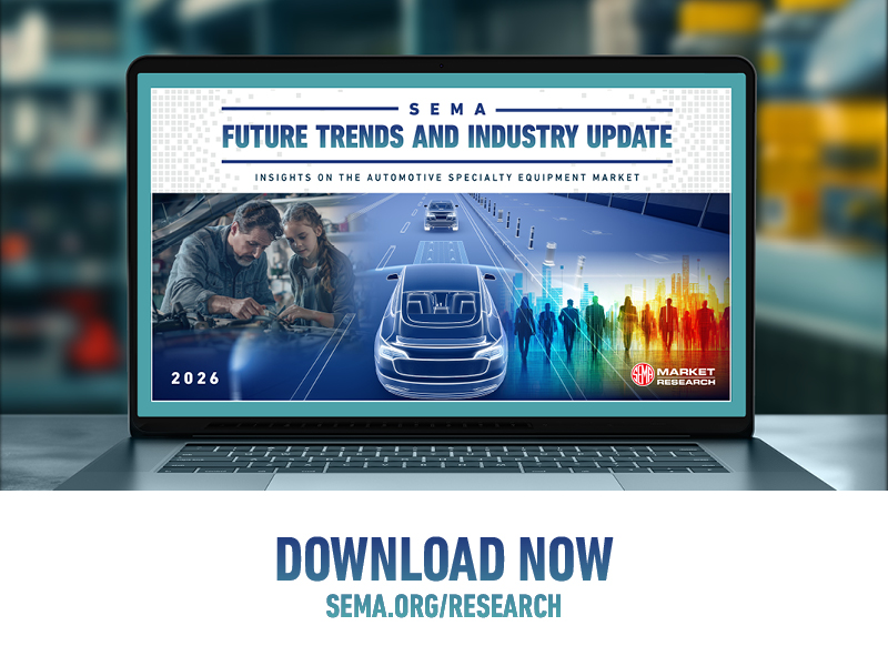 SEMA Future Trends and Industry Update graphic.
