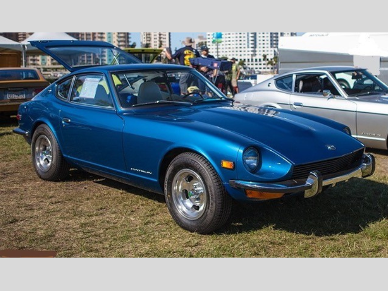 Blue 1973 Datsun 240z