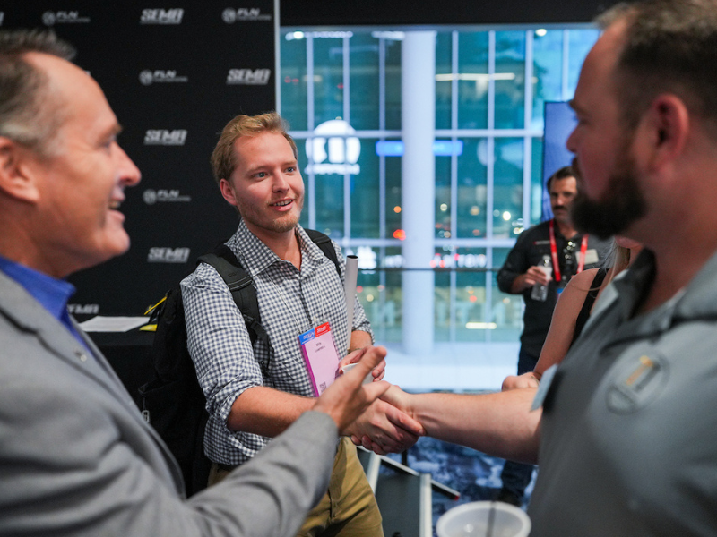 People networking with one another at the SEMA Show