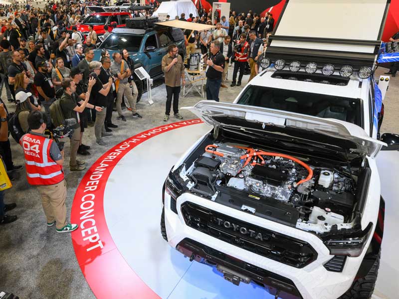 Toyota booth at the SEMA Show