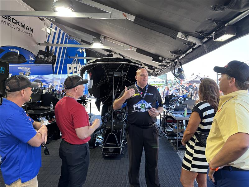 Legislators at Lucas Oil Indianapolis Raceway Park.