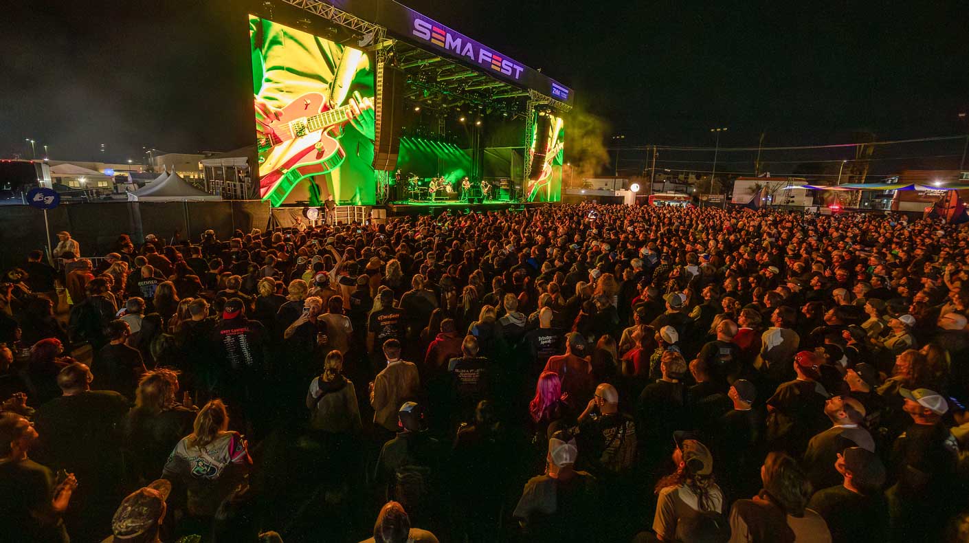SEMA Fest crowds.