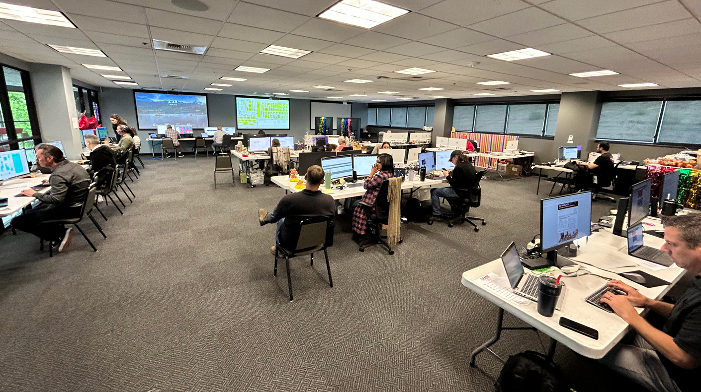An image of the SEMA Show Booth Plotting Call Center in Diamond Bar.
