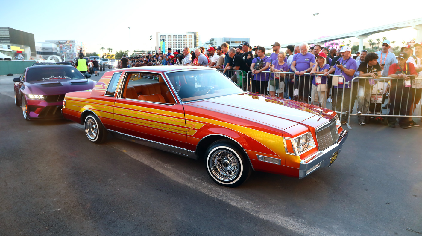2025 SEMA Cruise parade of feature vehicles at the SEMA Show Las Vegas