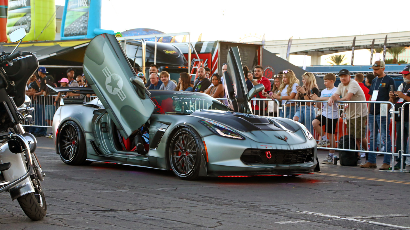 2025 SEMA Cruise parade of feature vehicles at the SEMA Show Las Vegas