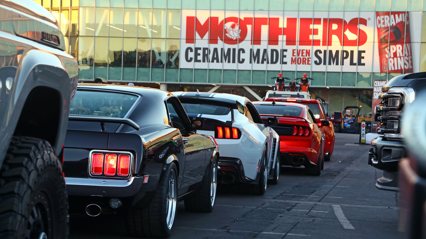 2025 SEMA Cruise parade of feature vehicles at the SEMA Show Las Vegas