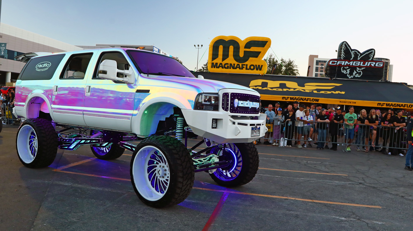 2025 SEMA Cruise parade of feature vehicles at the SEMA Show Las Vegas