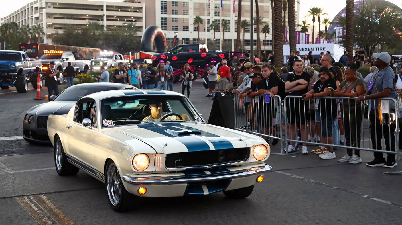 2025 SEMA Cruise parade of feature vehicles at the SEMA Show Las Vegas