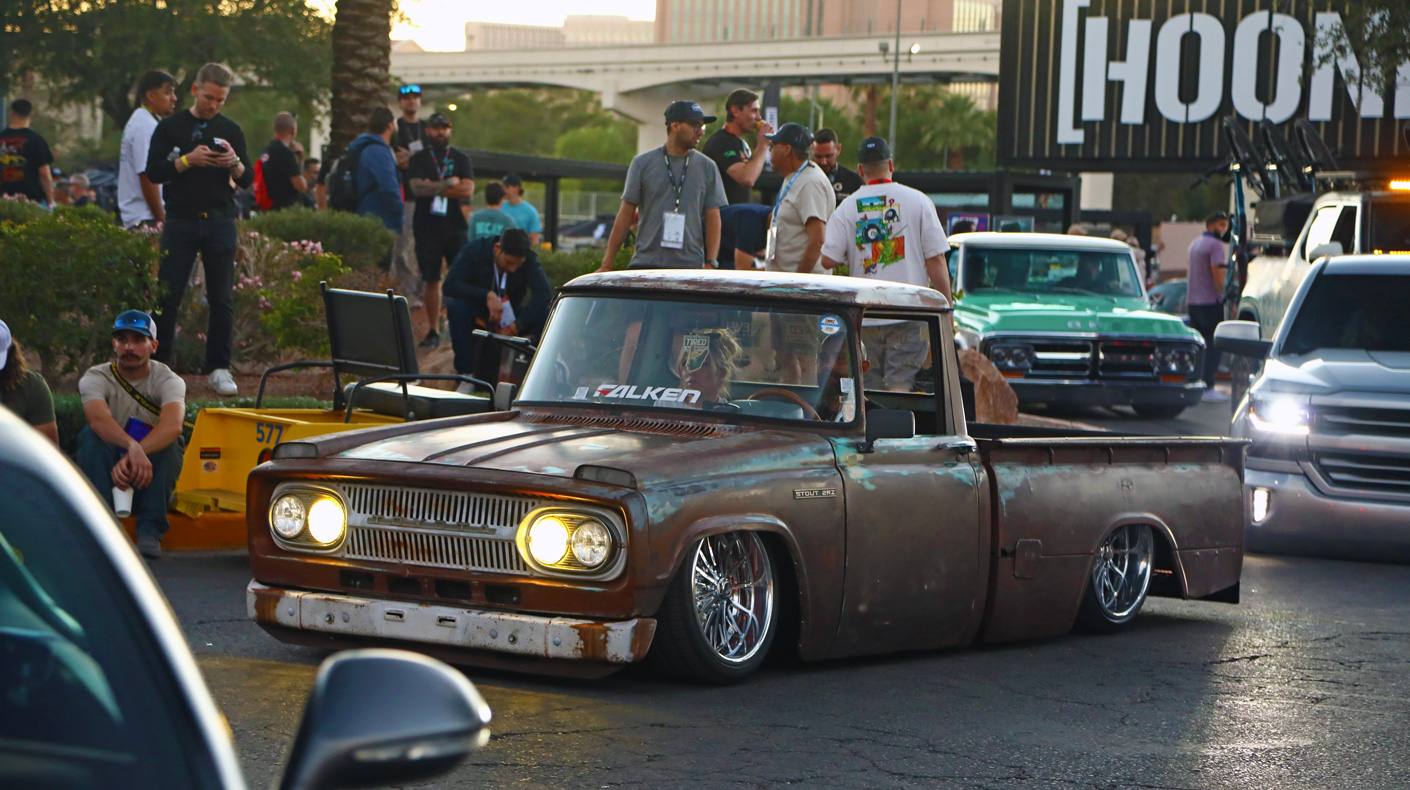 2025 SEMA Cruise parade of feature vehicles at the SEMA Show Las Vegas