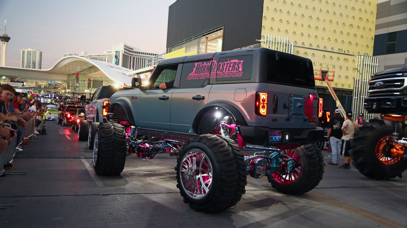 2025 SEMA Cruise parade of feature vehicles at the SEMA Show Las Vegas