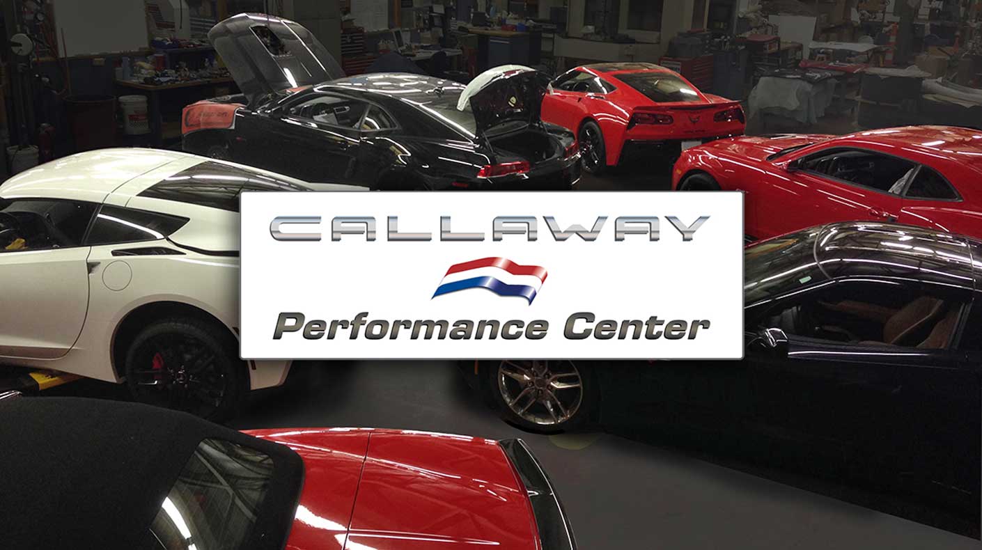 Callaway logo overtop cars.