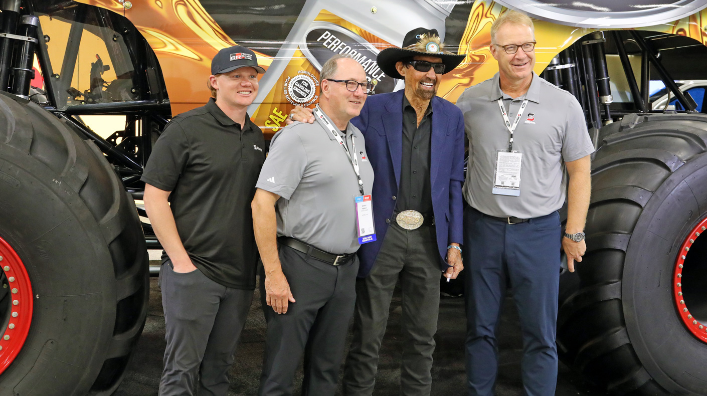 Richard Petty at the 2025 SEMA Show with attendees