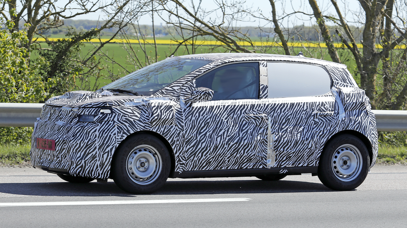 An image of the camouflaged Dacia EV.