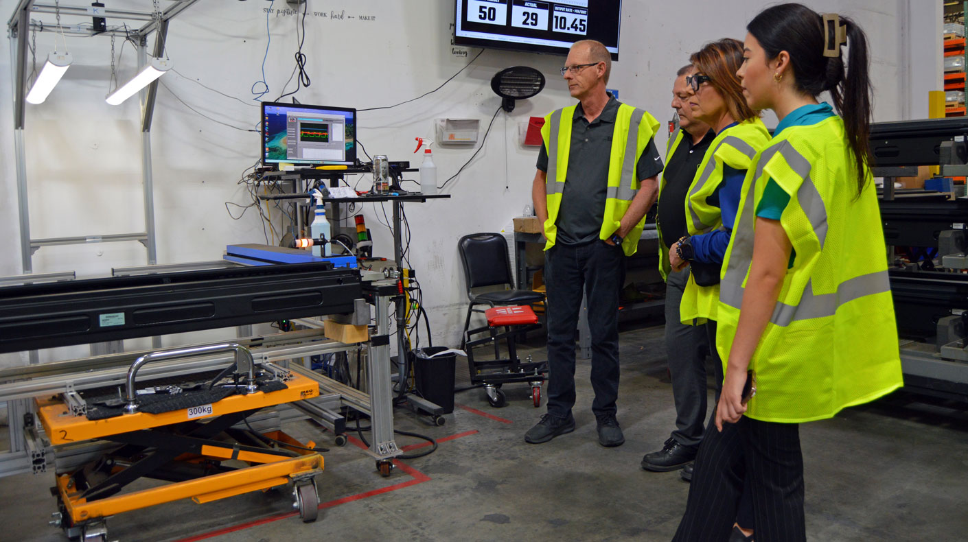 EGR USA team members and Assemblymember Michelle Rodriguez and field representative Sophia Cohen