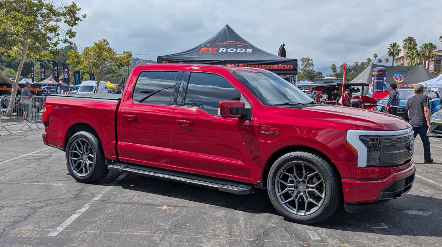EV Rods lowering kit installed on an F-150.