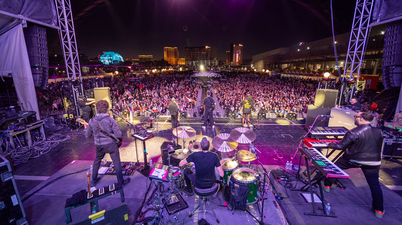 SEMA Fest band rocking out on stage