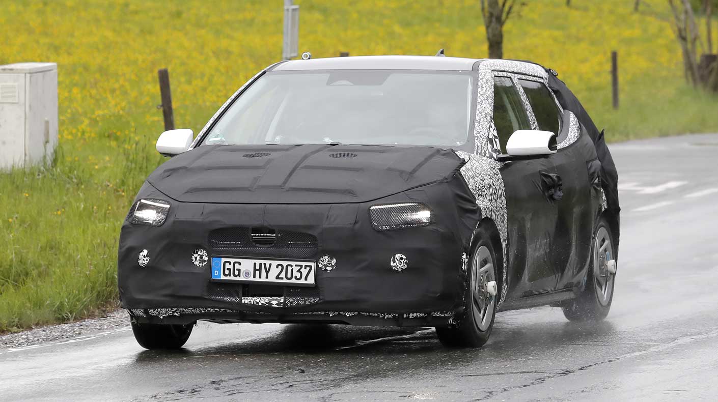 An image of the camouflaged Hyundai i20.