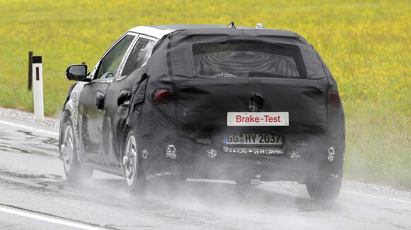 An image of the camouflaged Hyundai i20.