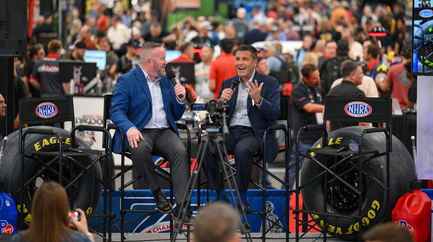 SEMA Show NHRA stage