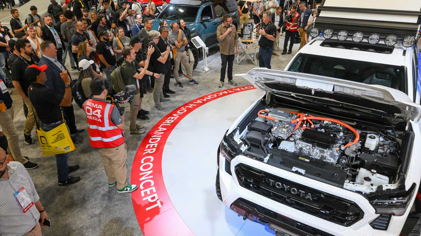 Toyota booth at the SEMA Show.