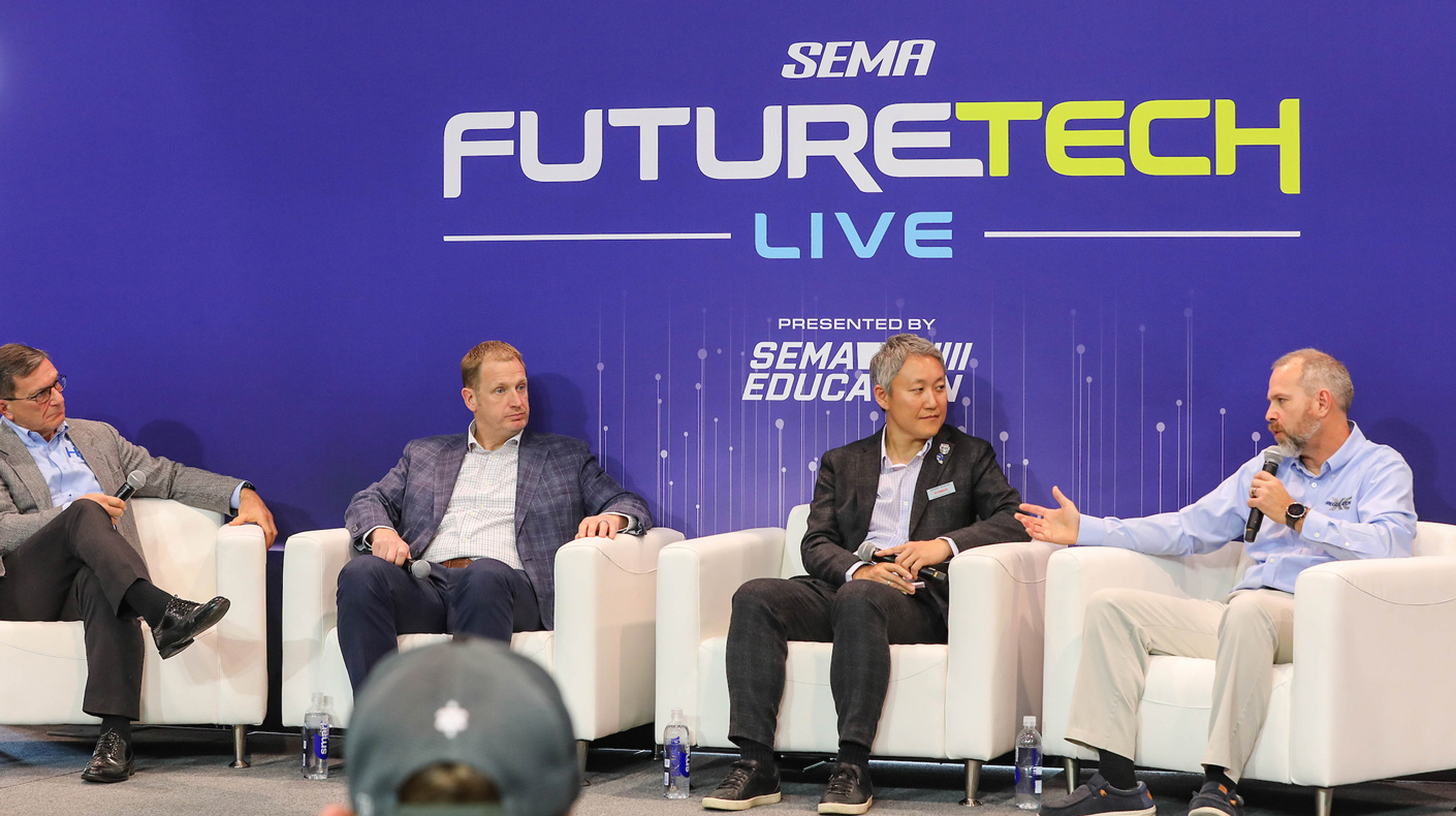 2025 SEMA Show FutureTech Studio panel discussion image from 2024 event