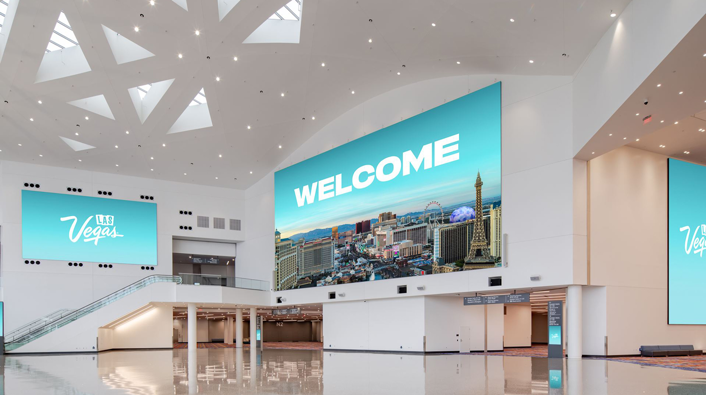 An image of the inside of the updated Las Vegas Convention Center.