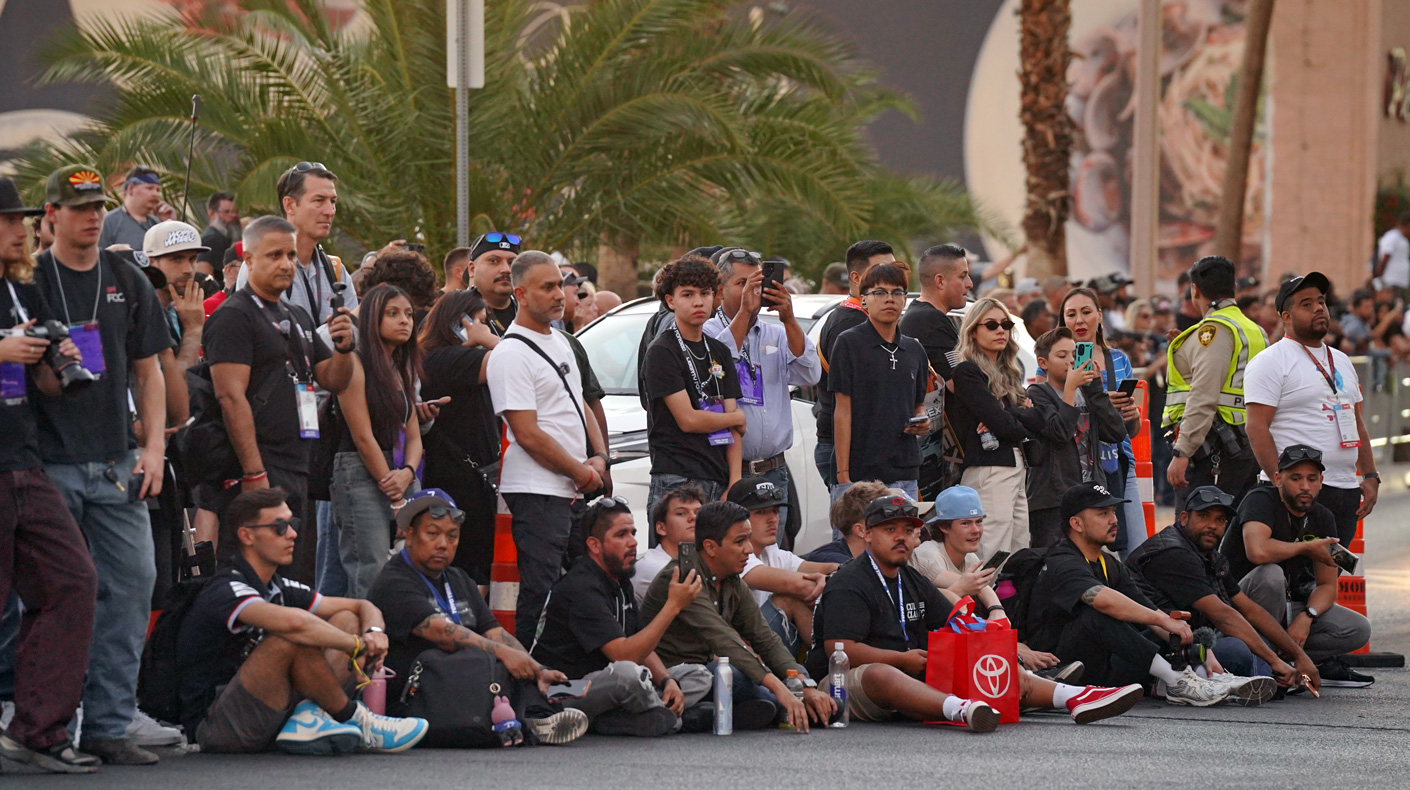 2025 SEMA Cruise parade of feature vehicles at the SEMA Show Las Vegas