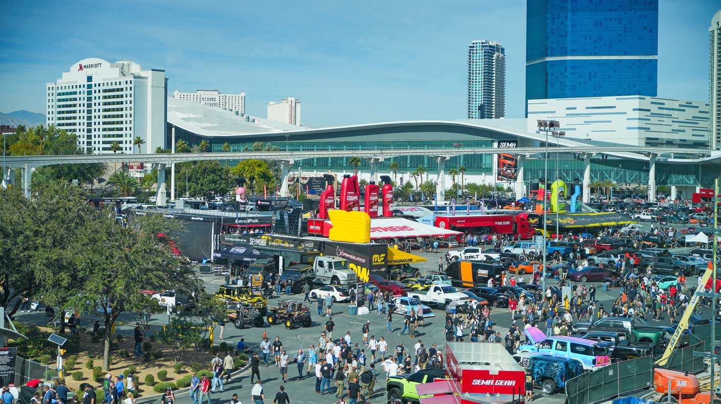 Crowds at the SEMA Show in Las Vegas.