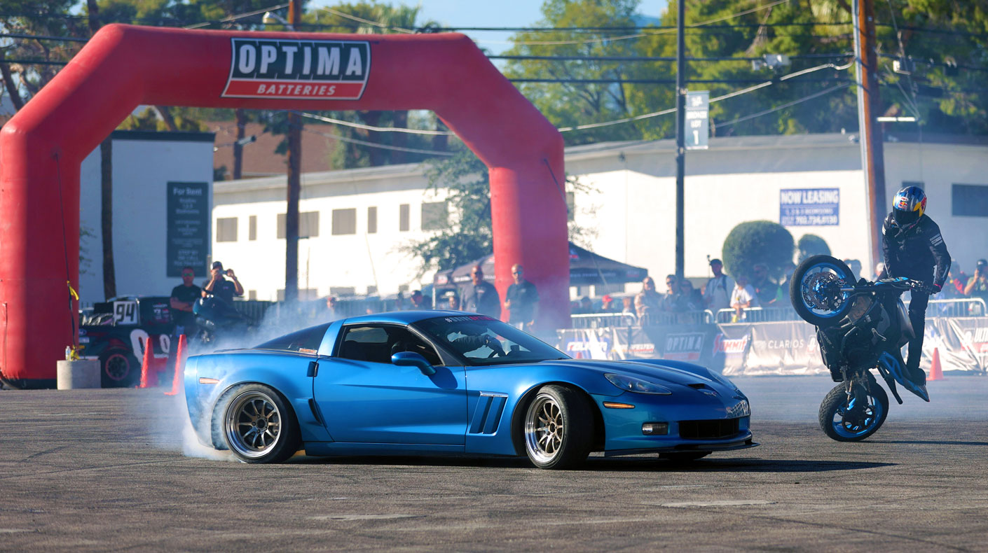 OPTIMA at the SEMA Show outdoor activation for 2025 promo