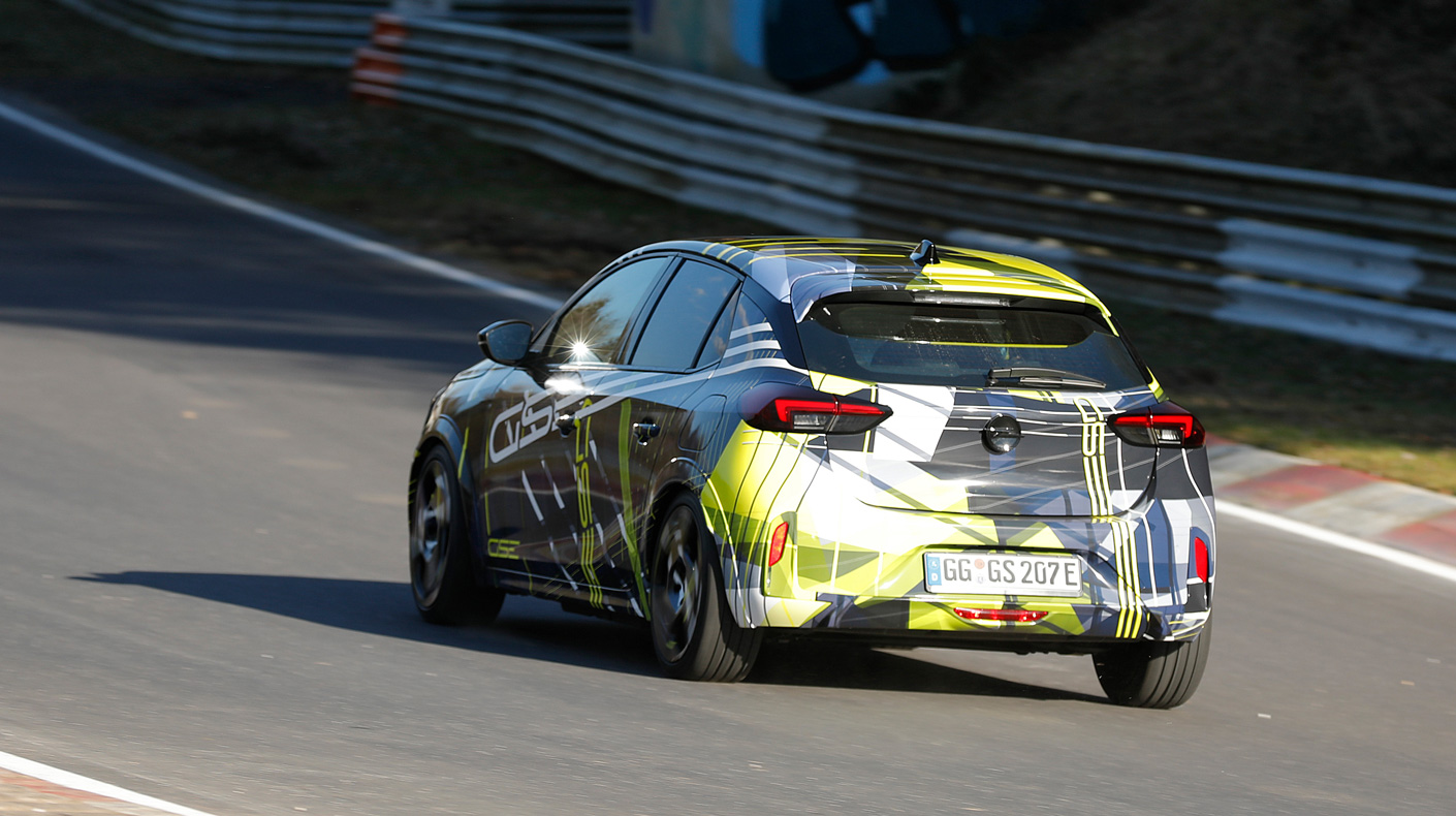 An image of the Opel Corsa GSE testing.