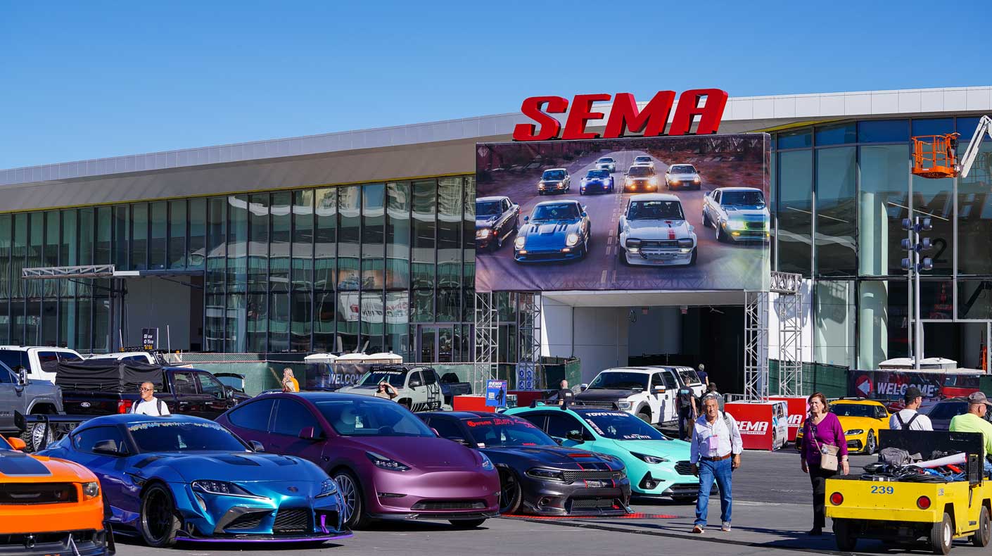 Feature Vehicles outside of the SEMA Show.