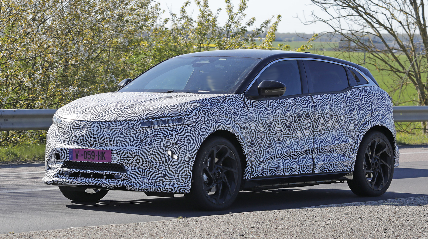 An image of the Renault Megane E-Tech testing.