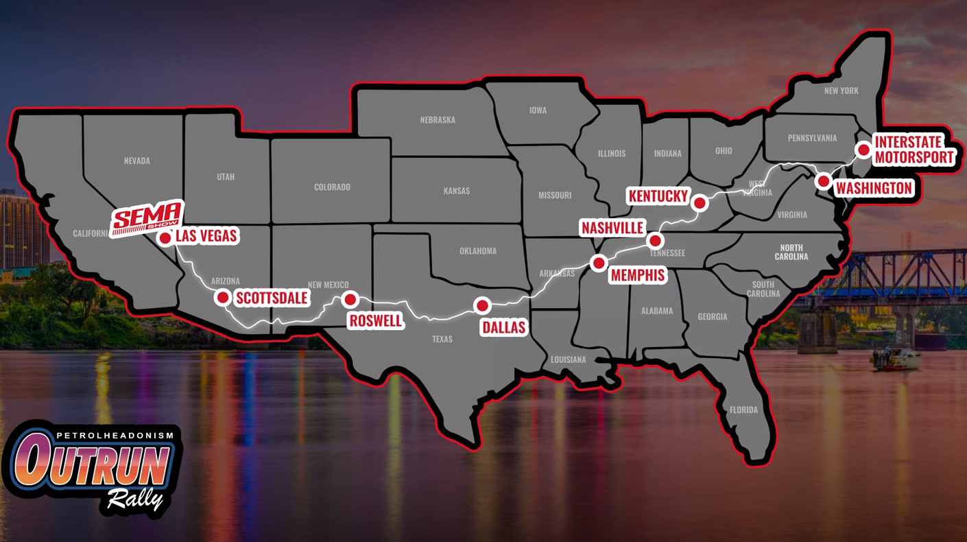 Road2SEMARally map course 2025 SEMA Make-a-Wish