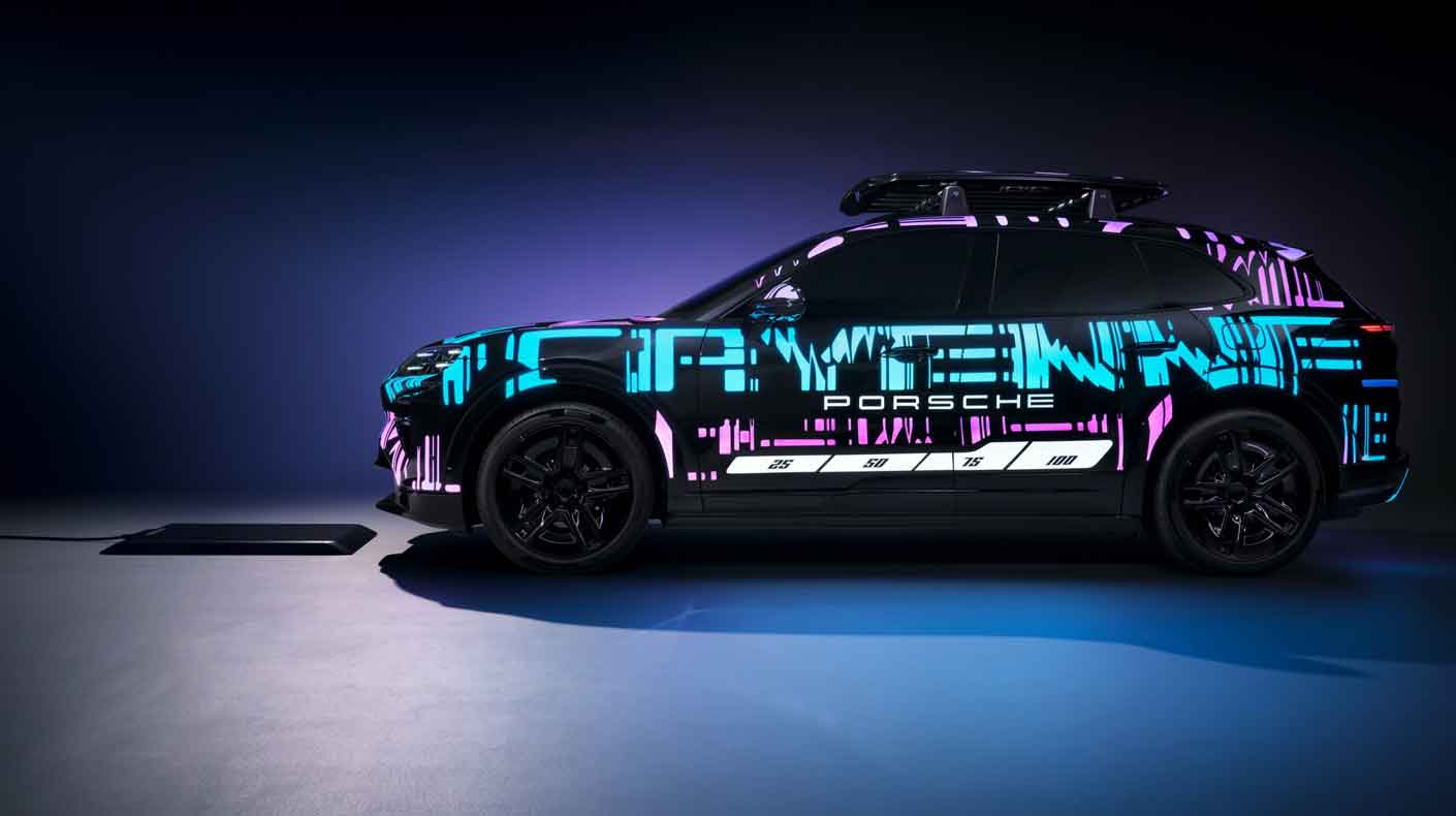 Porsche Cayenne electric prototype charger