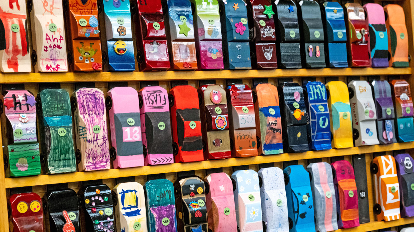 SEMA Cares Industry Cup Challenge pinewood derby event 2024