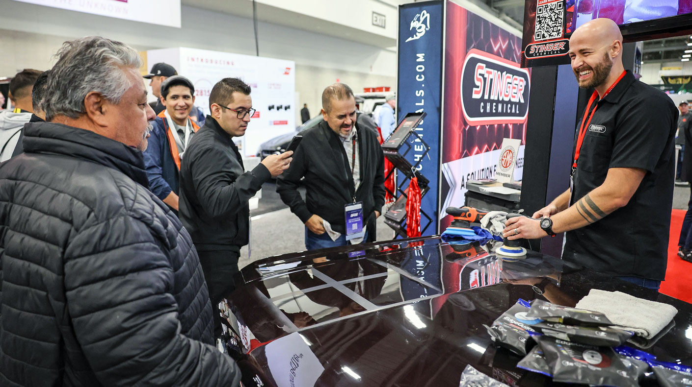 SEMA Show exhibitor product demo