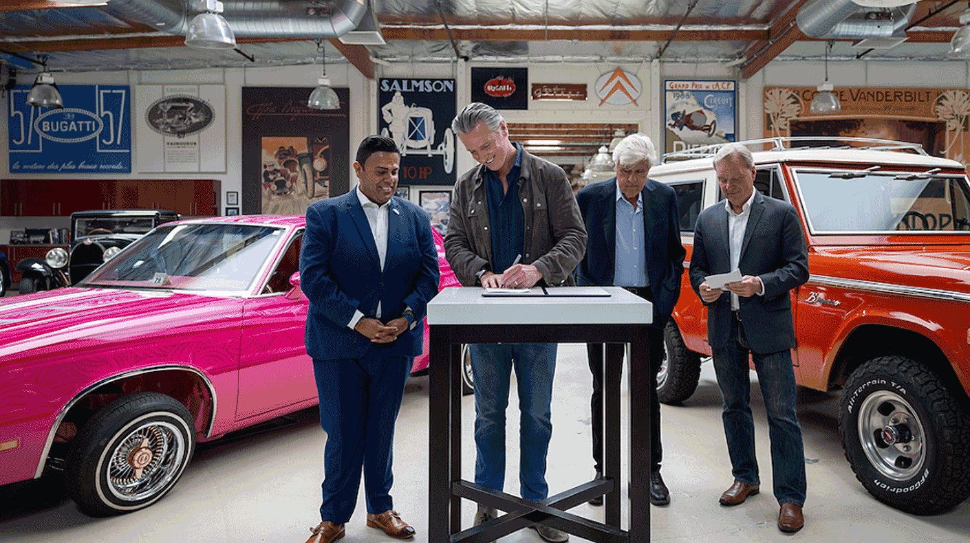 The signing of Leno's Law into law.