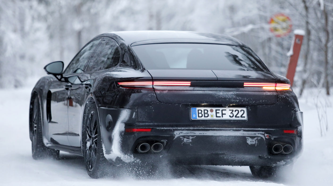 Porsche Panamera rear spy shots
