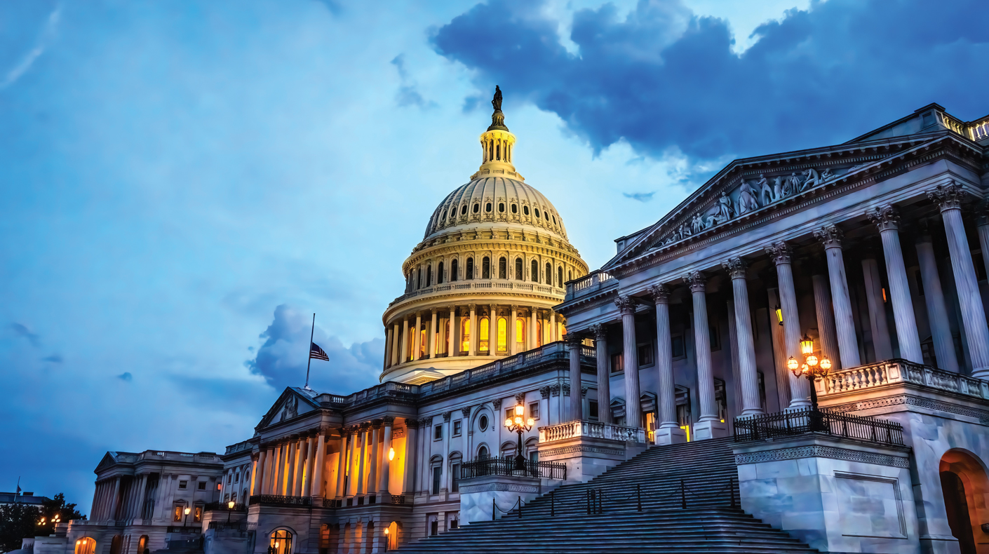 Image of the U.S. Capitol Hill on a cloudy day.