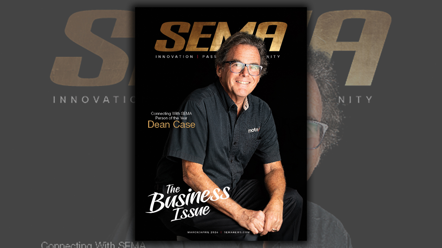 March April 2026 issue of SEMA Magazine cover Dean Case