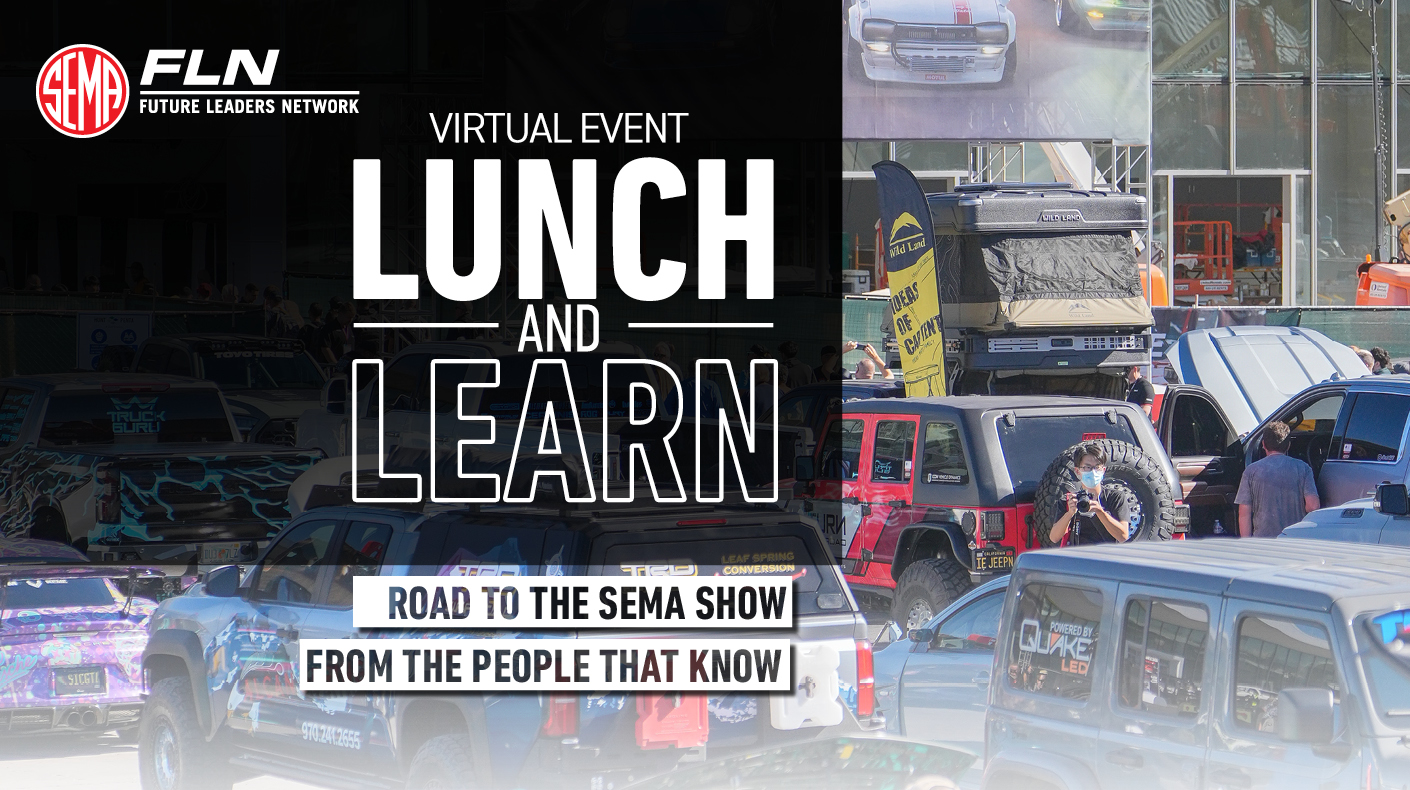 SEMA Future Leaders Network SEMA Show graphic.